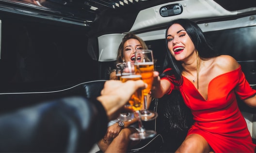 Limo service with drink service